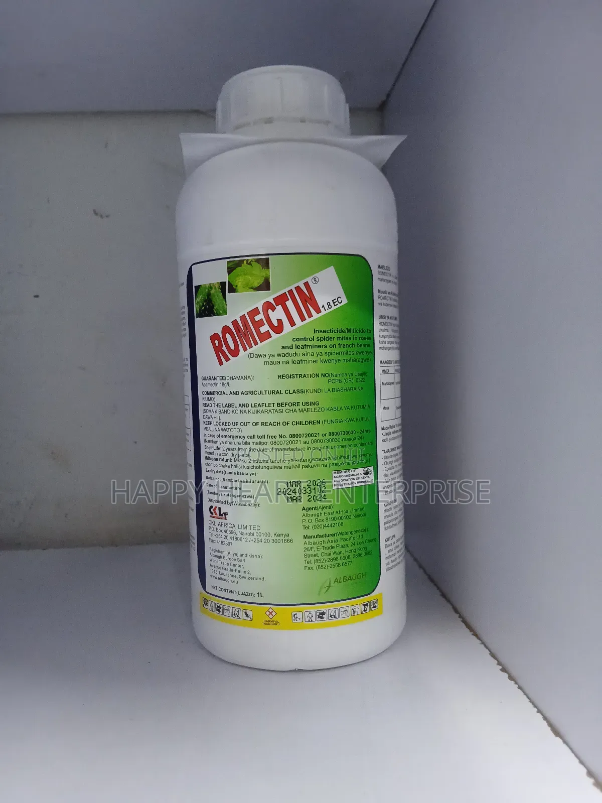Romectin 1.8ec Insecticide/Miticide 1l