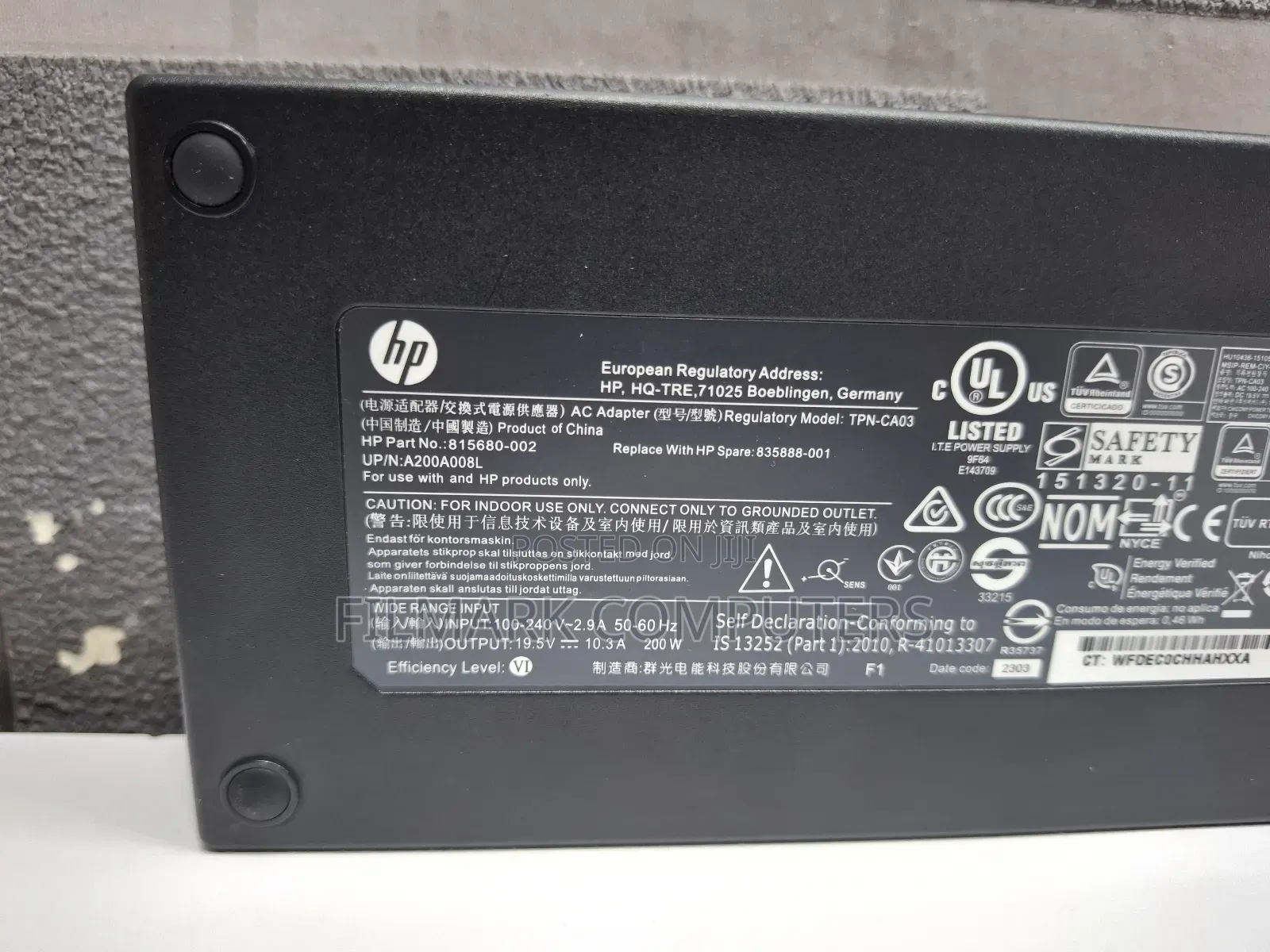 Genuine Blue Pin 200w 19.5v 10.3a for Hp Laptop