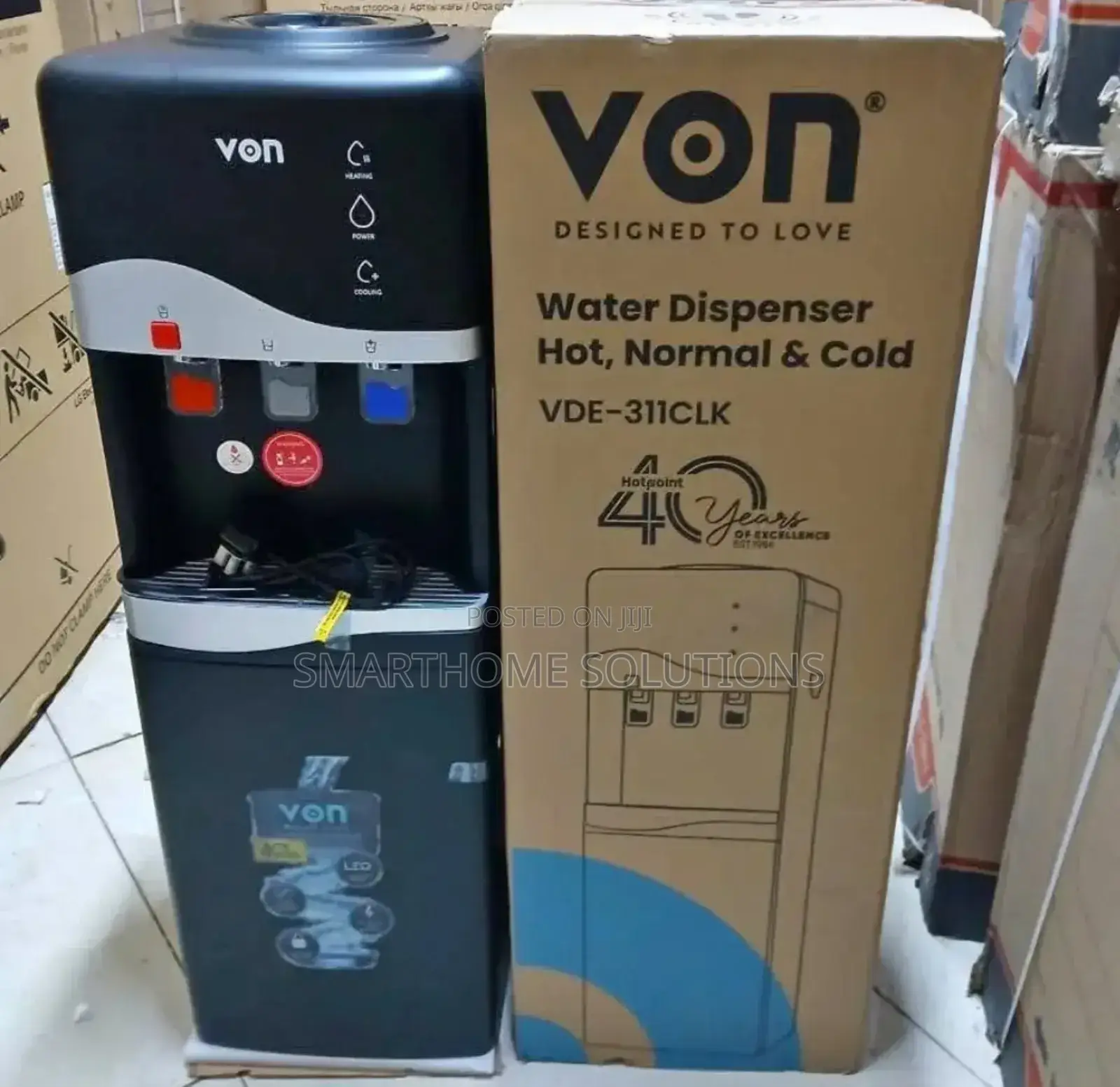 Brand New Von Dispenser Vde-311clk Cold Hot Normal Dispenser