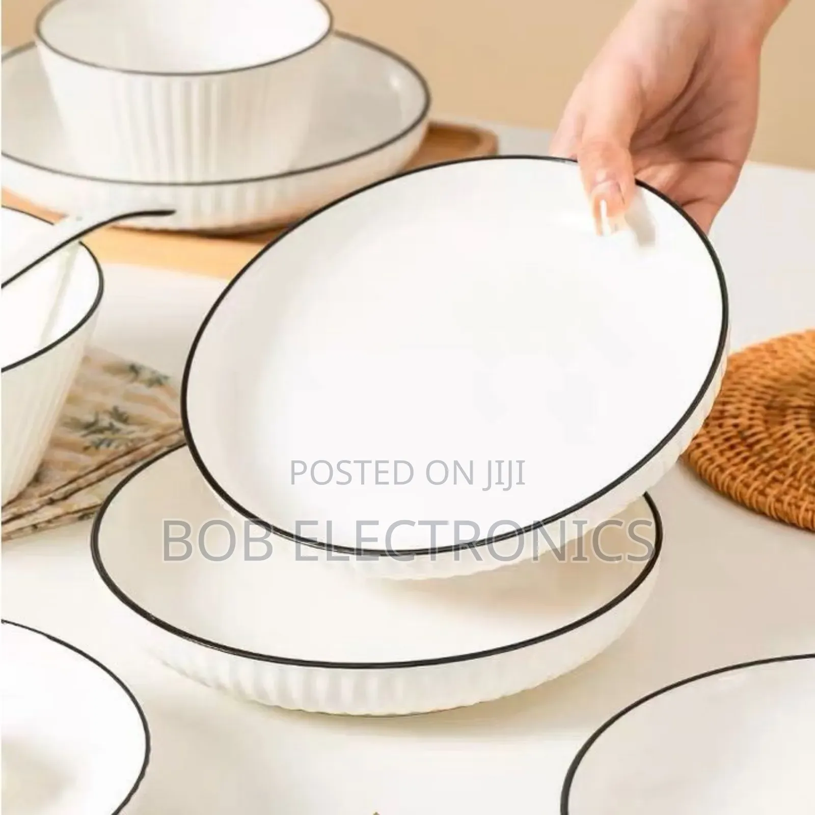 6 Ceramic 8" Side Plates