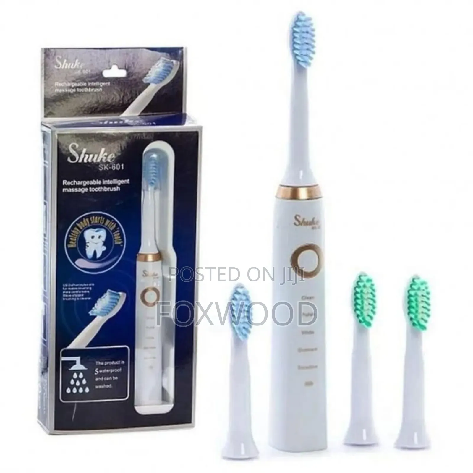 Sonic Electric Toothbrush 3 Brush Heads for Adults