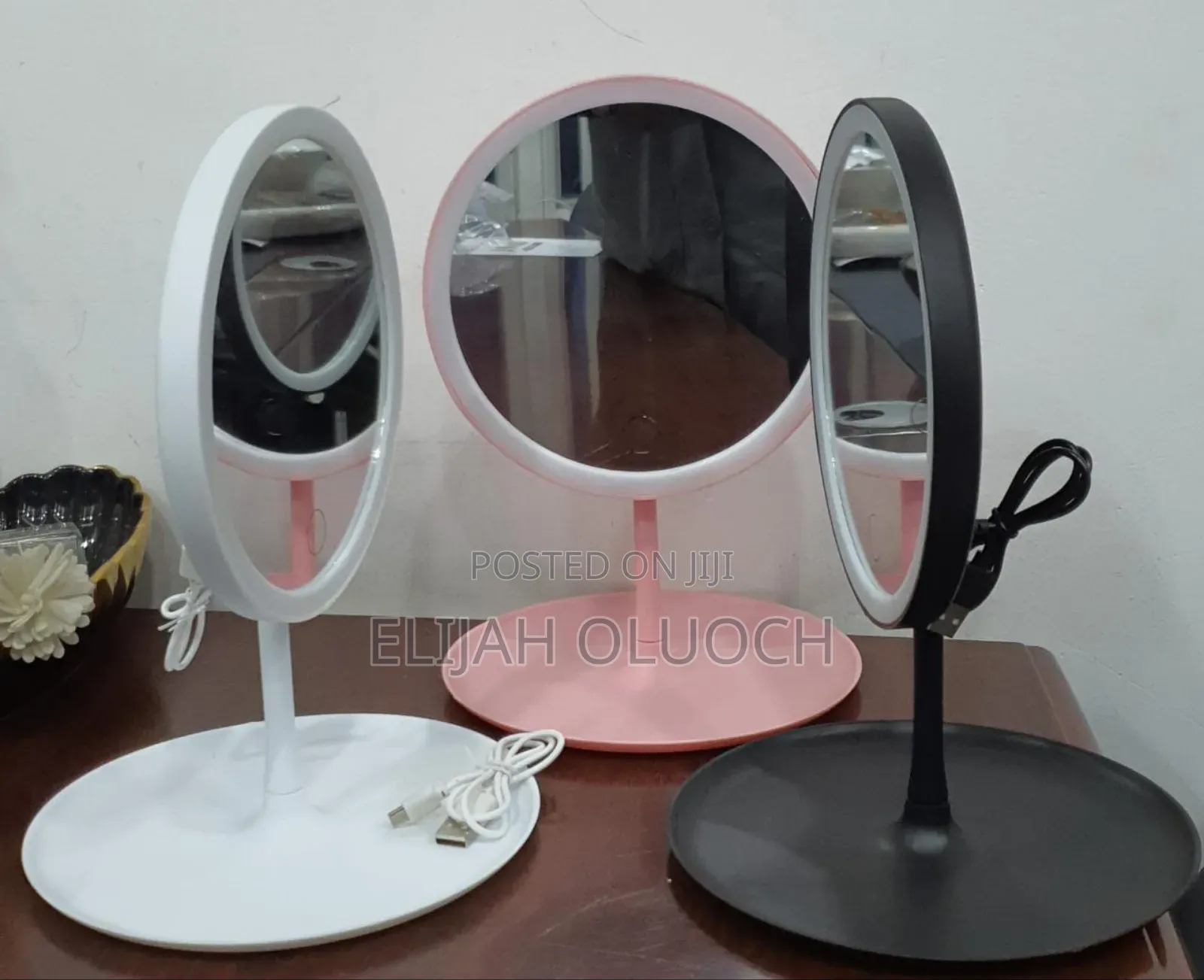 Led Makeup Mirror With a Storage Tray