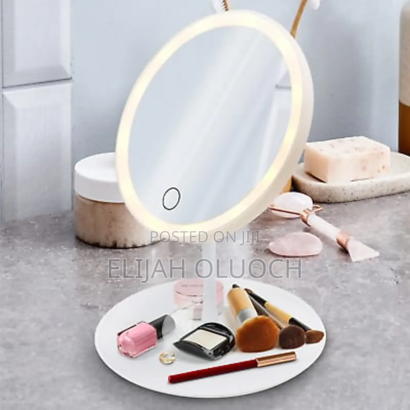 Led Makeup Mirror With a Storage Tray