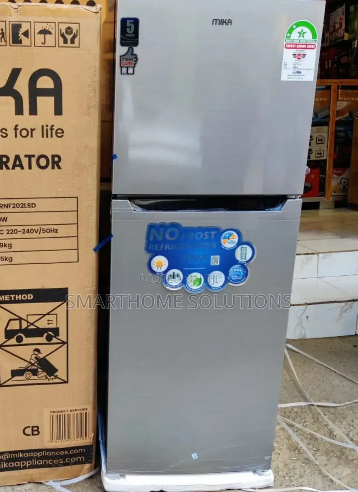 Mika 202litres Double Door Fridge No Frost M/Nf202