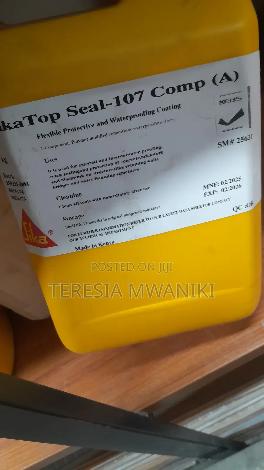 Sikatopseal  107 Coating  20kgs Powder  And 5kgs  Liquid