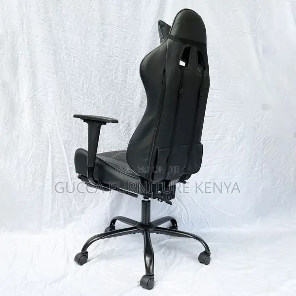 Office Chairs: Modern Black Grey Gaming Leather Chair