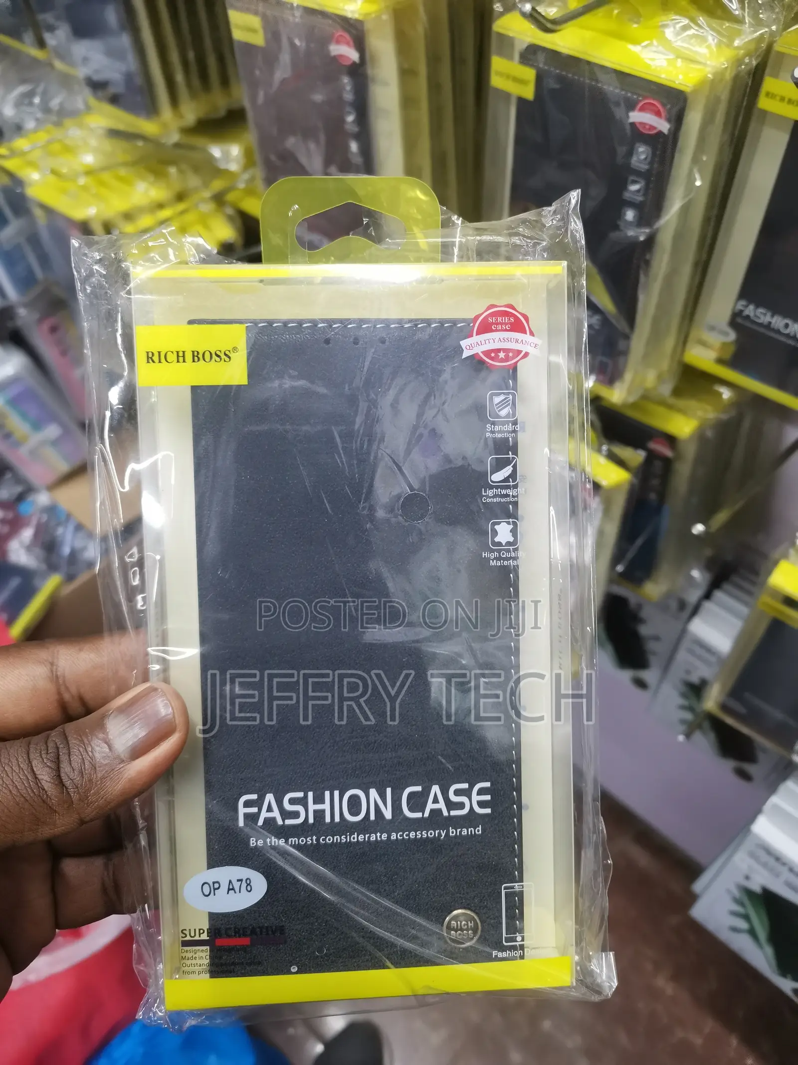 Nextzone Richboss Flip Leather Cover for Oppo A78- Black