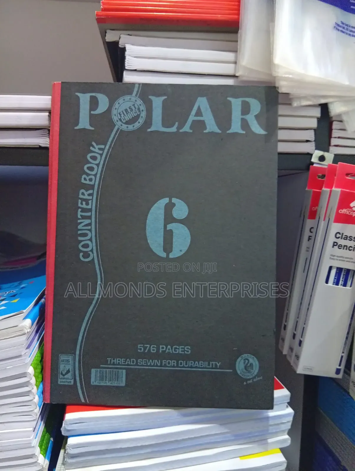 6 Quire Counter Book 576 Pages- Polar