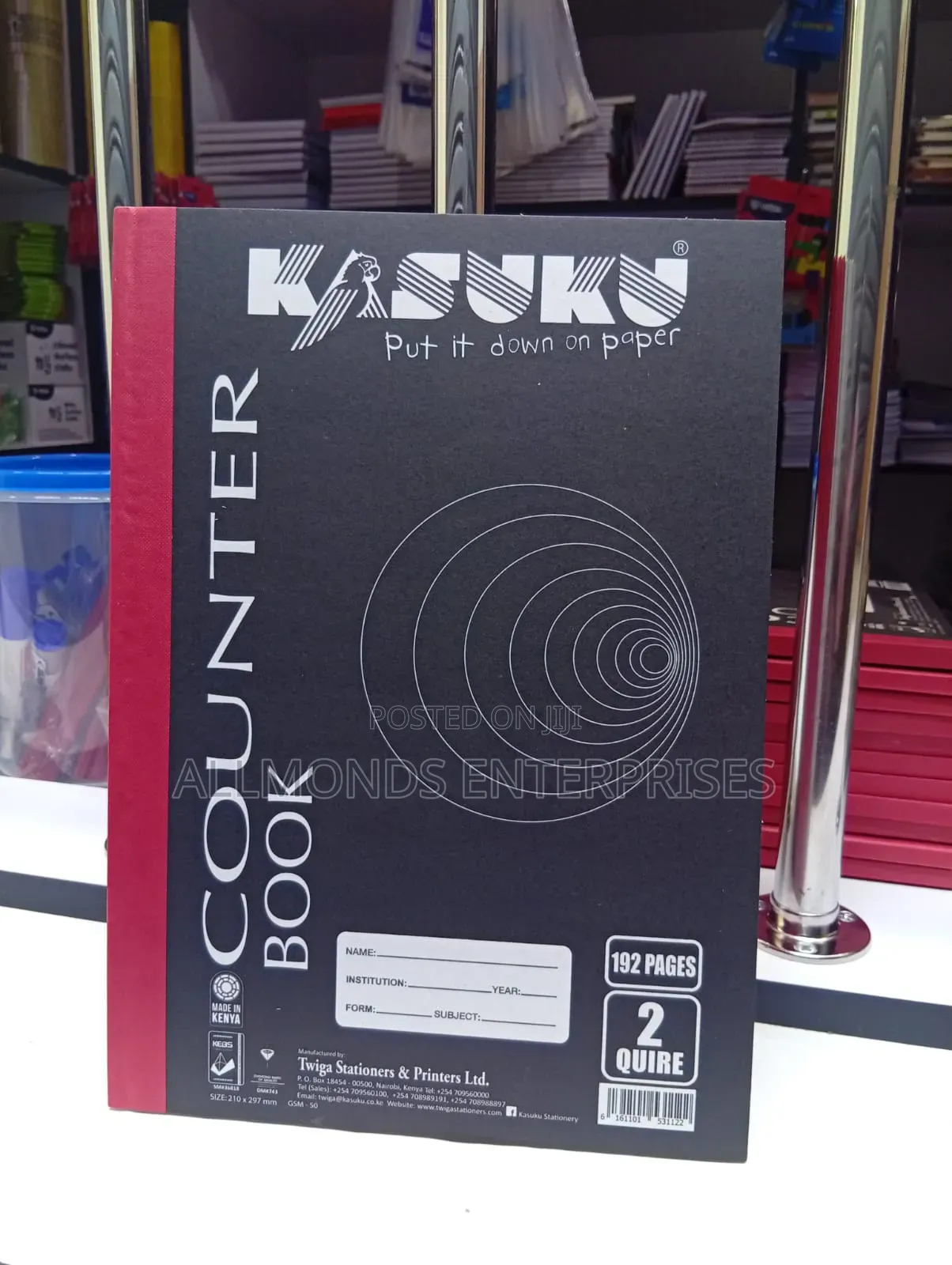 2 Quire Counter Book 192 Pages- Kasuku