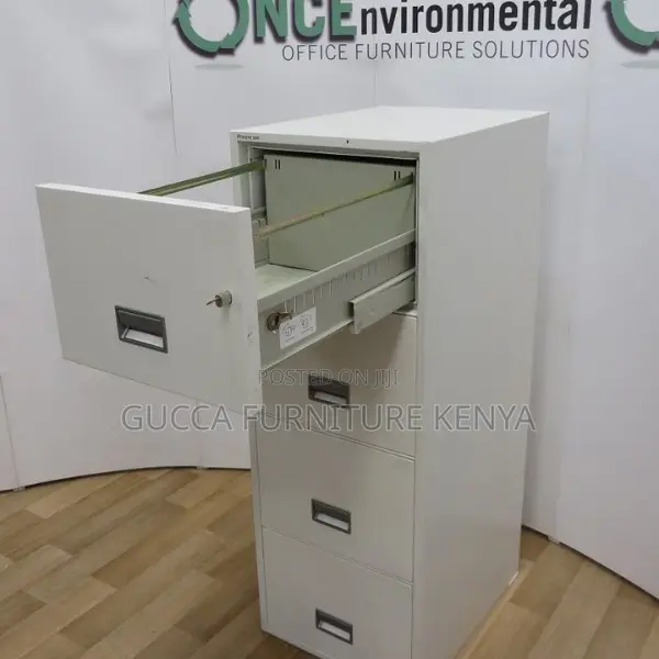 Office Cabinets: Storage Four-Drawer Steel Office Cabinet