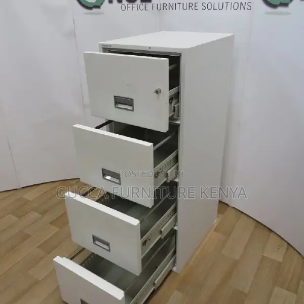 Office Cabinets: Storage Four-Drawer Steel Office Cabinet