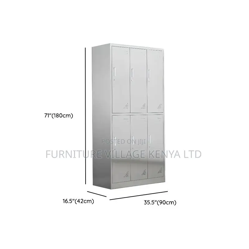 Office Cabinet: 9 -Locker Supplier Gray Gym Storage Cabinet