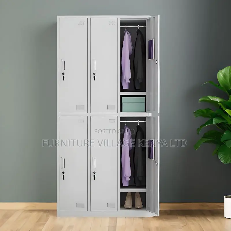 Office Cabinet: 9 -Locker Supplier Gray Gym Storage Cabinet