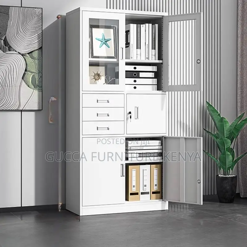 Cabinets: Iron 2-Door Cabinet With Safe for Office