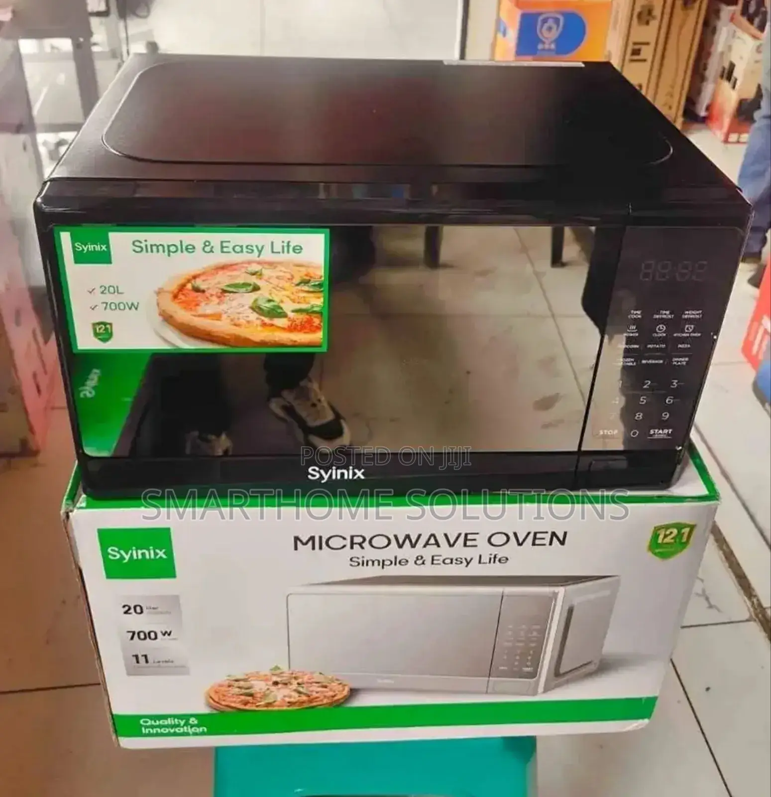 11 Levels - Syinix 20ltrs Digital Microwave Oven - 700w