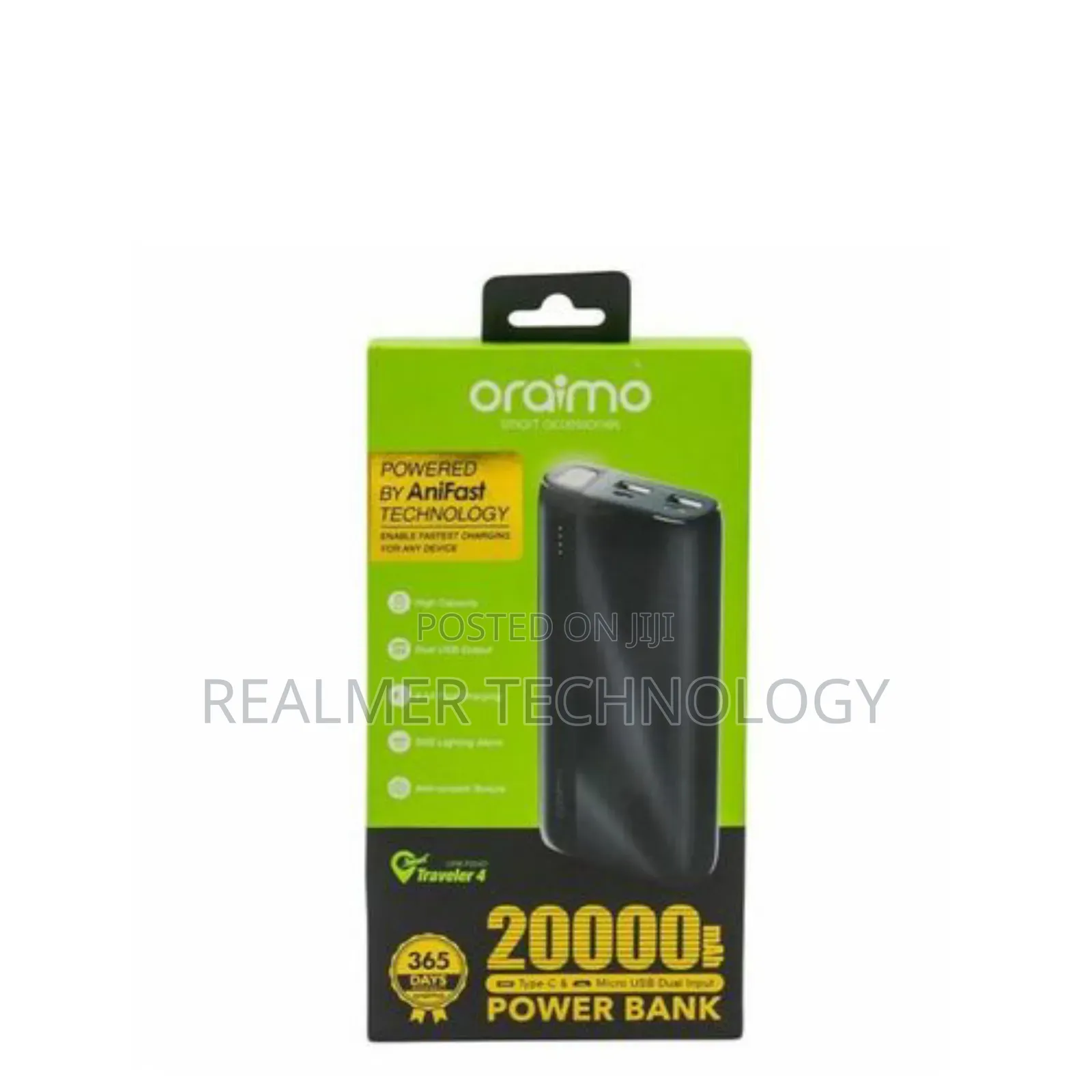 Oraimo Opb-P204d 20000mah Dual Output Fast Pd Power Bank