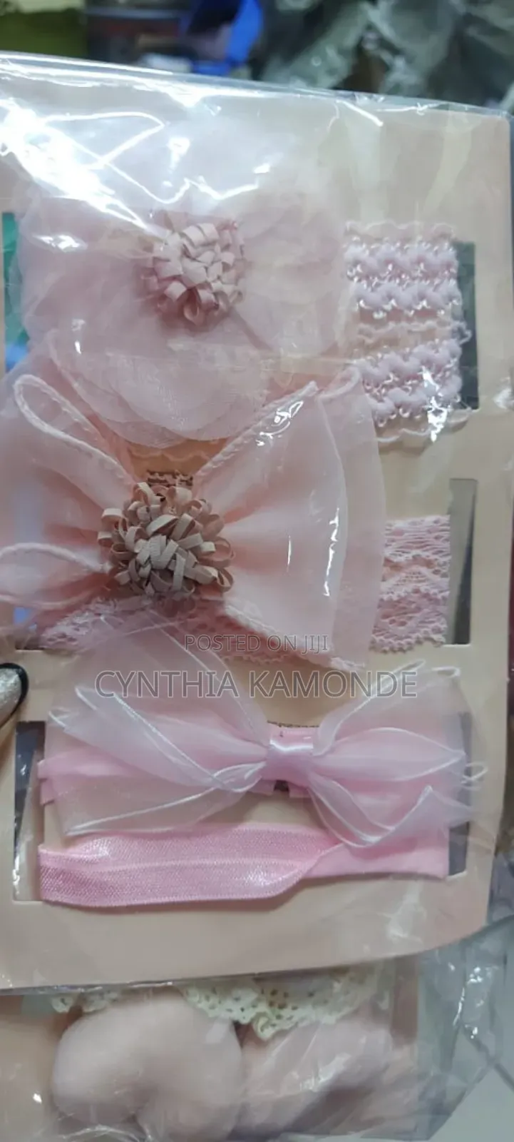 3 Baby Hair Bows With Big Band Beautiful Hair Bands
