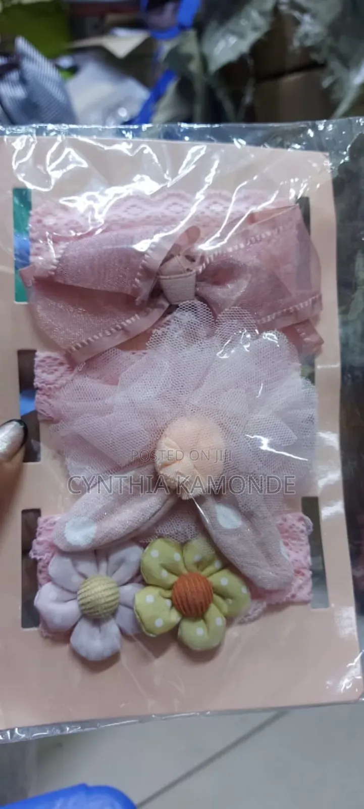 3 Baby Hair Bows With Big Band Beautiful Hair Bands