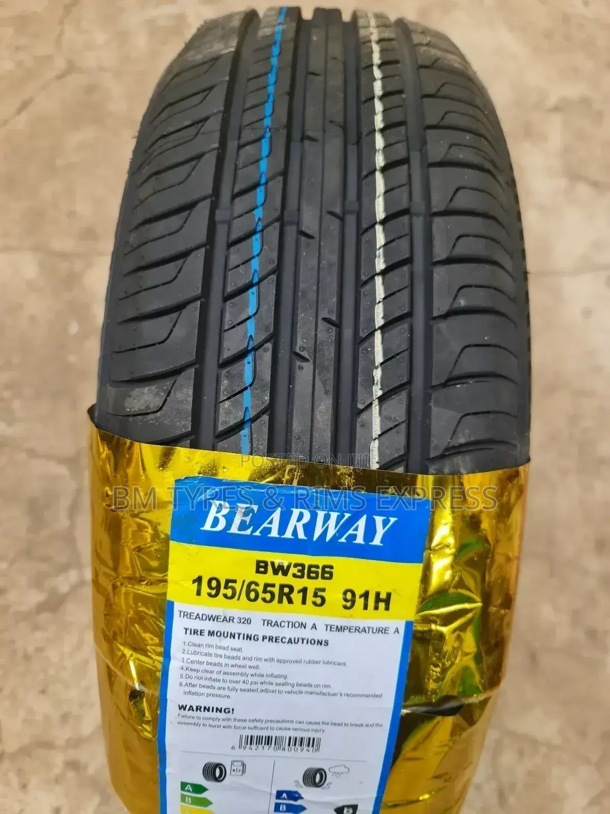 195 /65 R15 Bearway Tyres