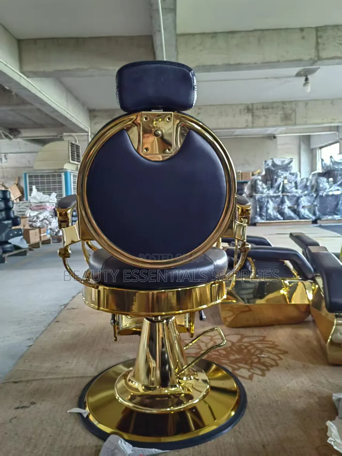 Gold Barber Chair Supreme Back Side