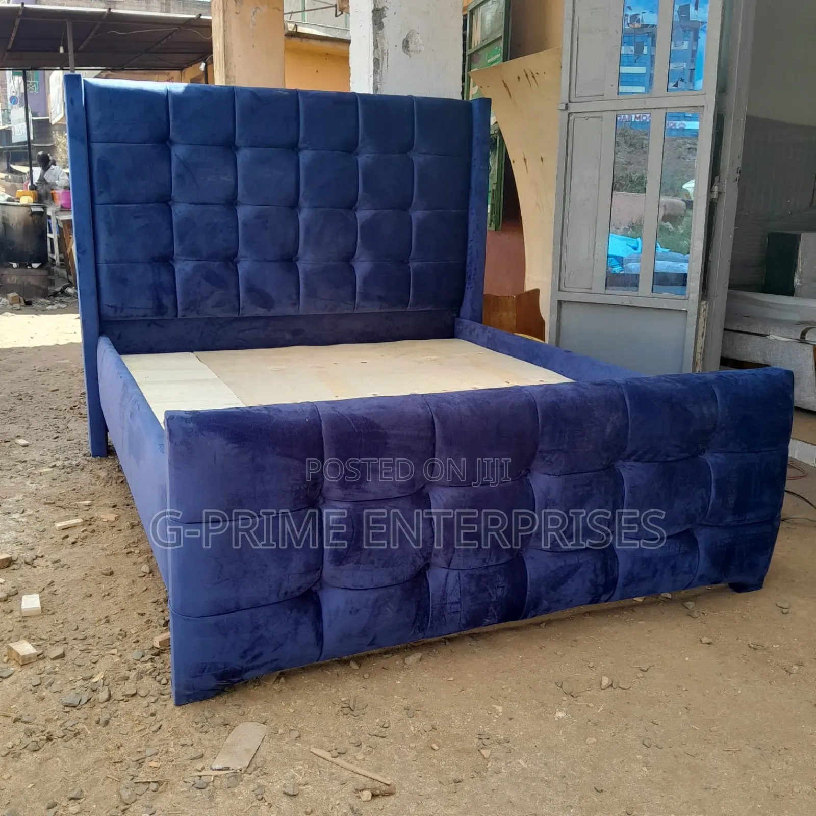 Modern Bed Blue 5#6 Size
