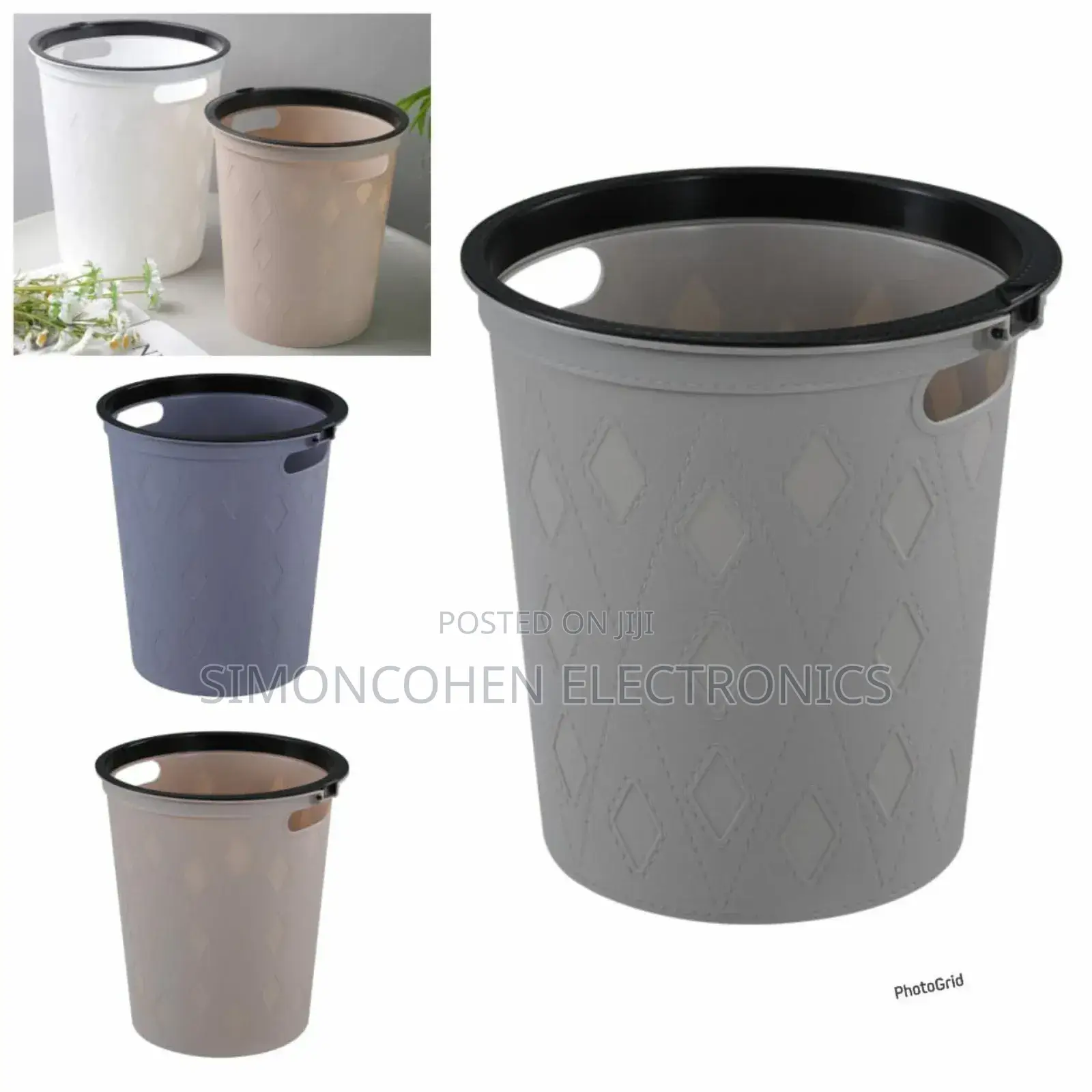 Round Dustbin Faux Material