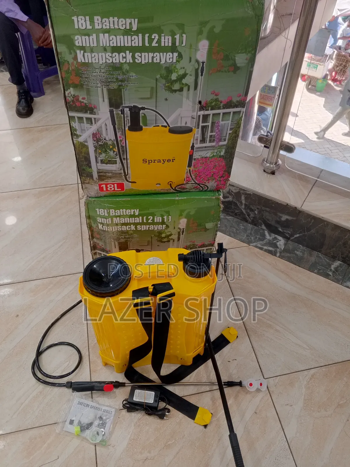 2in1 Rechargeable Knapsack Farm Sprayer , Inbuilt Battery