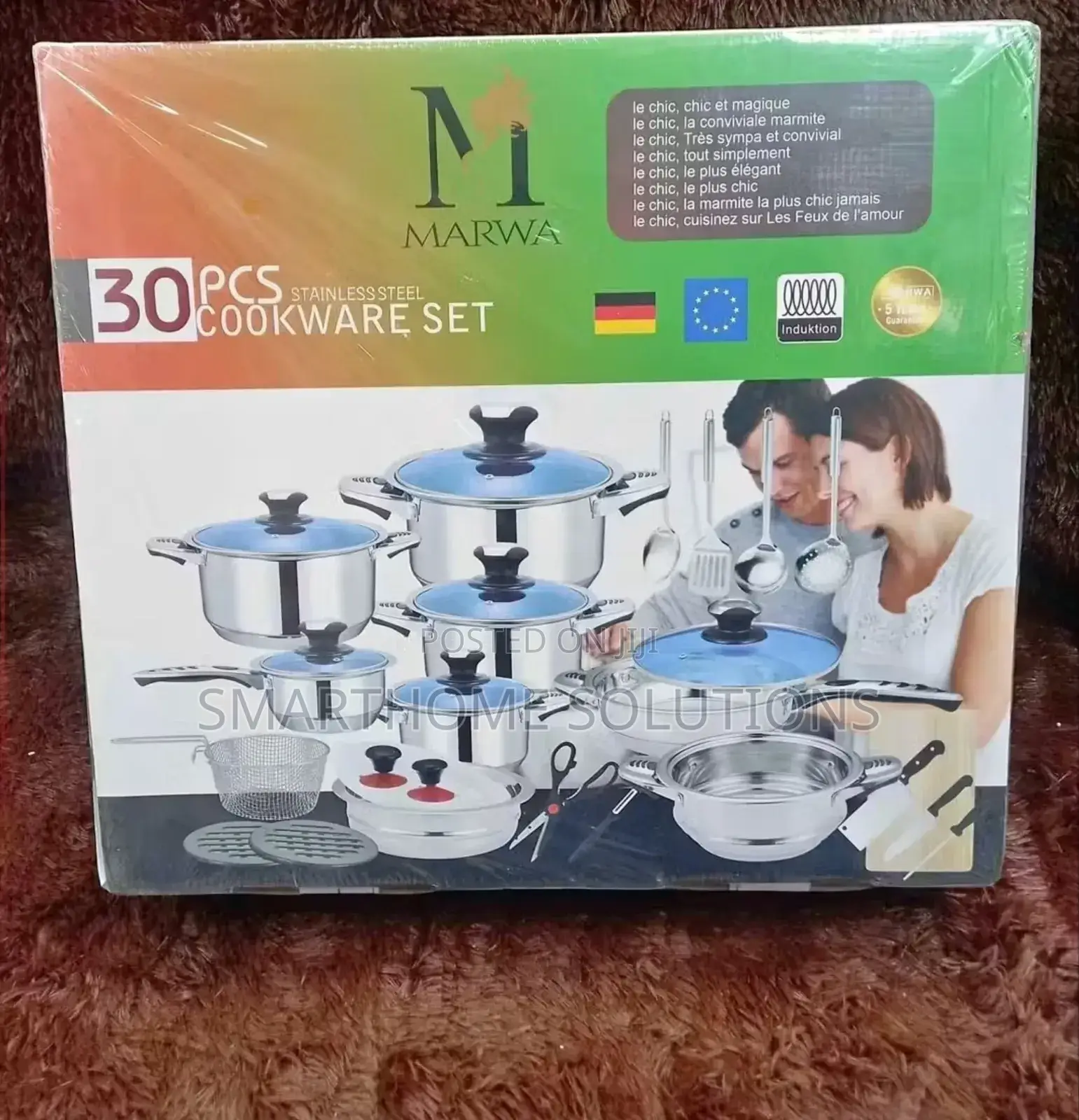 Marwa 30pcs Stainless Steel Germany Long Life Cookware Set