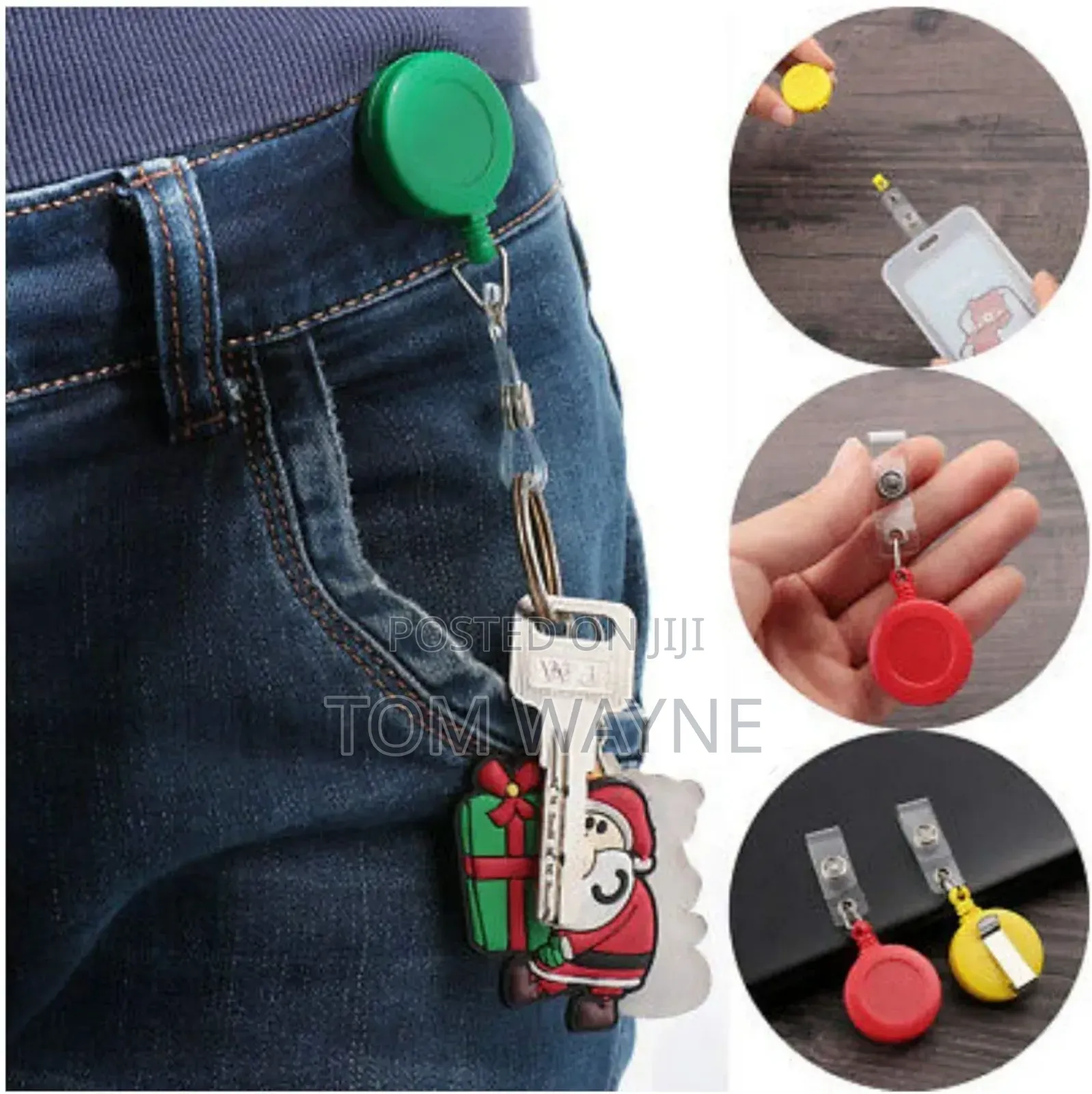 Round Shape Retractable Id Card Holder