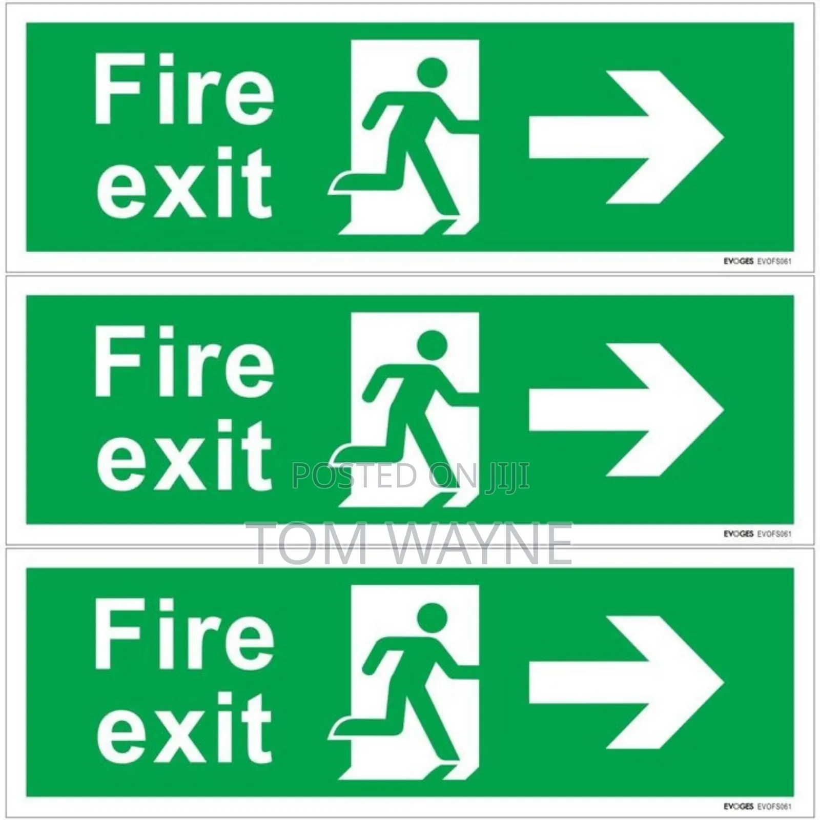 Fire Exit Sign Stickers