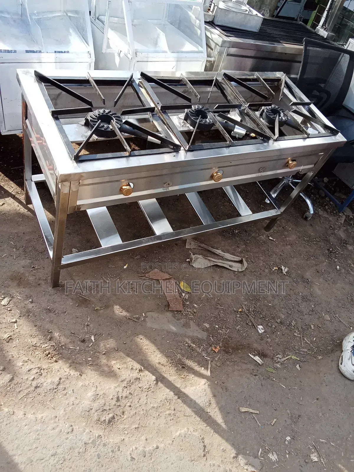 3 Burner Stainless Strong Metal