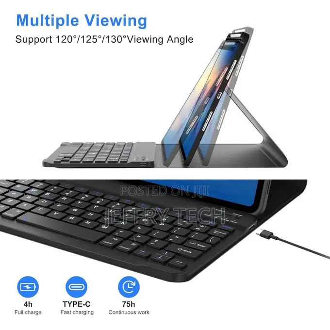 Kibbol iPad Pro 11 Inch Case With Keyboard (M4) 2024