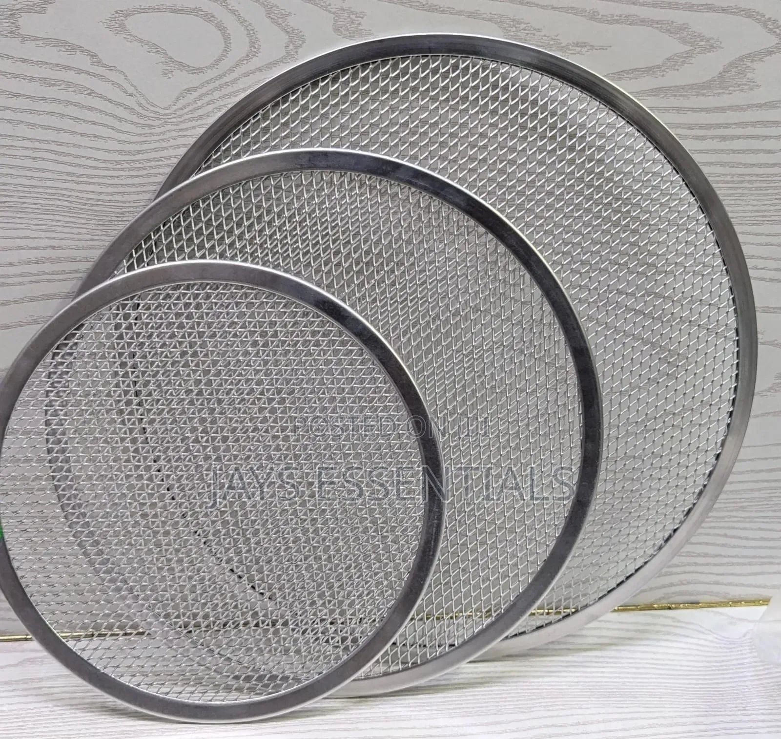 3pcs Aluminum Mesh Pizza Pan Trays
