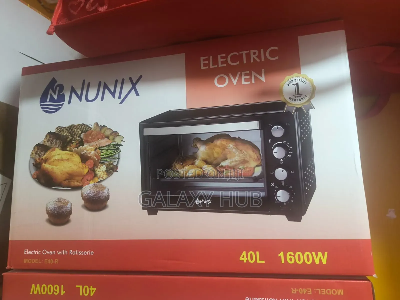 Nunix 4 Knob Settings 40 Litres Electric Rotisserie Oven