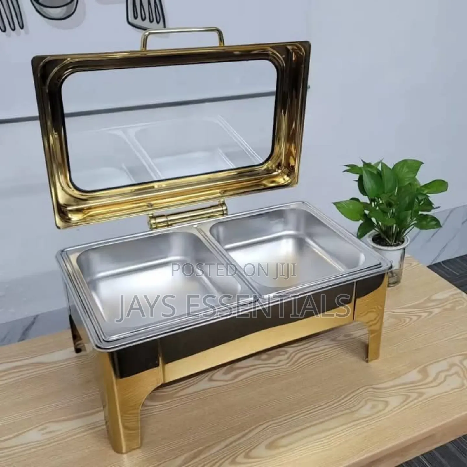 9l Gold Round Hydraulic Chaffing Dish