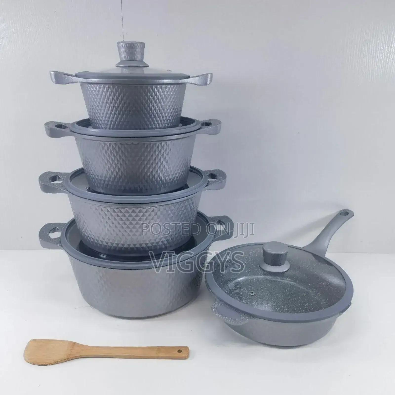 Bosch 11 Pieces Cookware Silicone Lids Grey