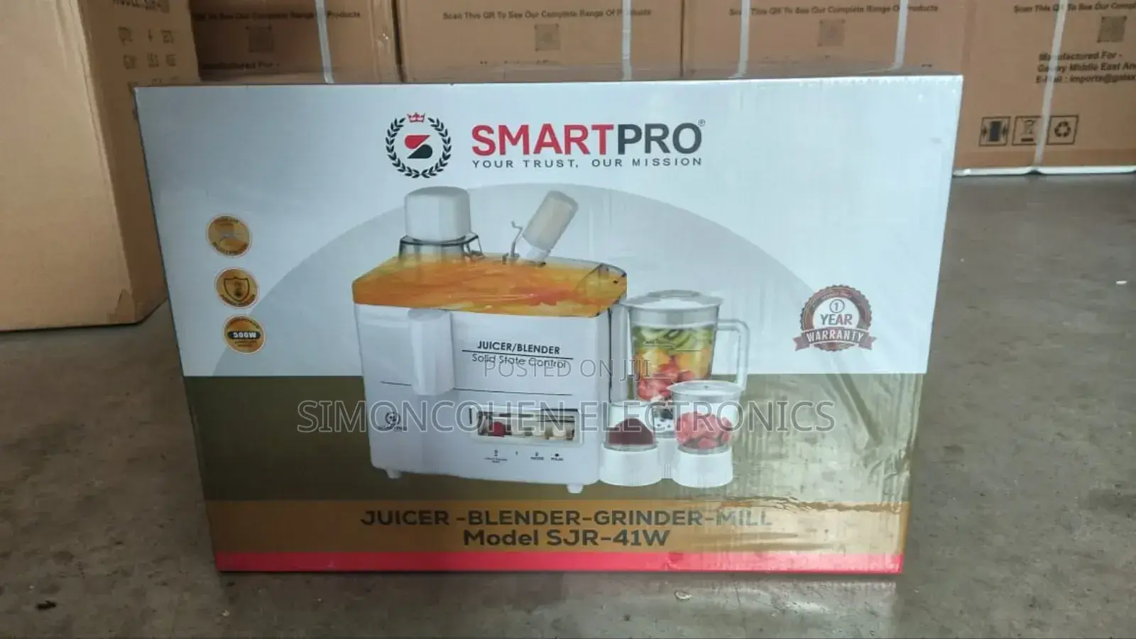 Smartpro 4 in 1 Juicer -Blender-Grinder and Food Processor