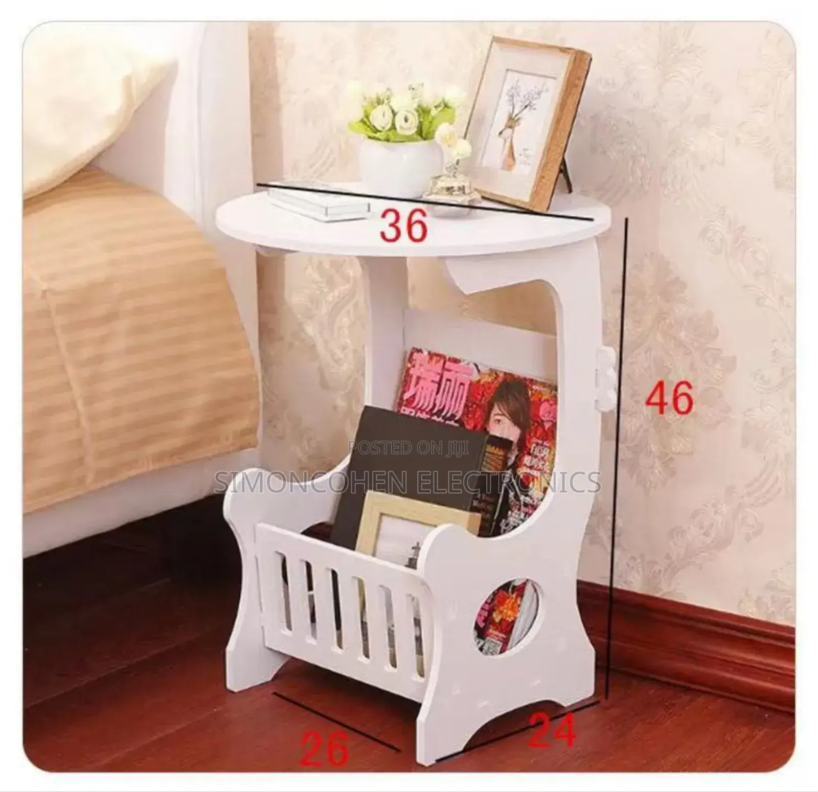 Multipurpose Bedside Table With PVC Mat