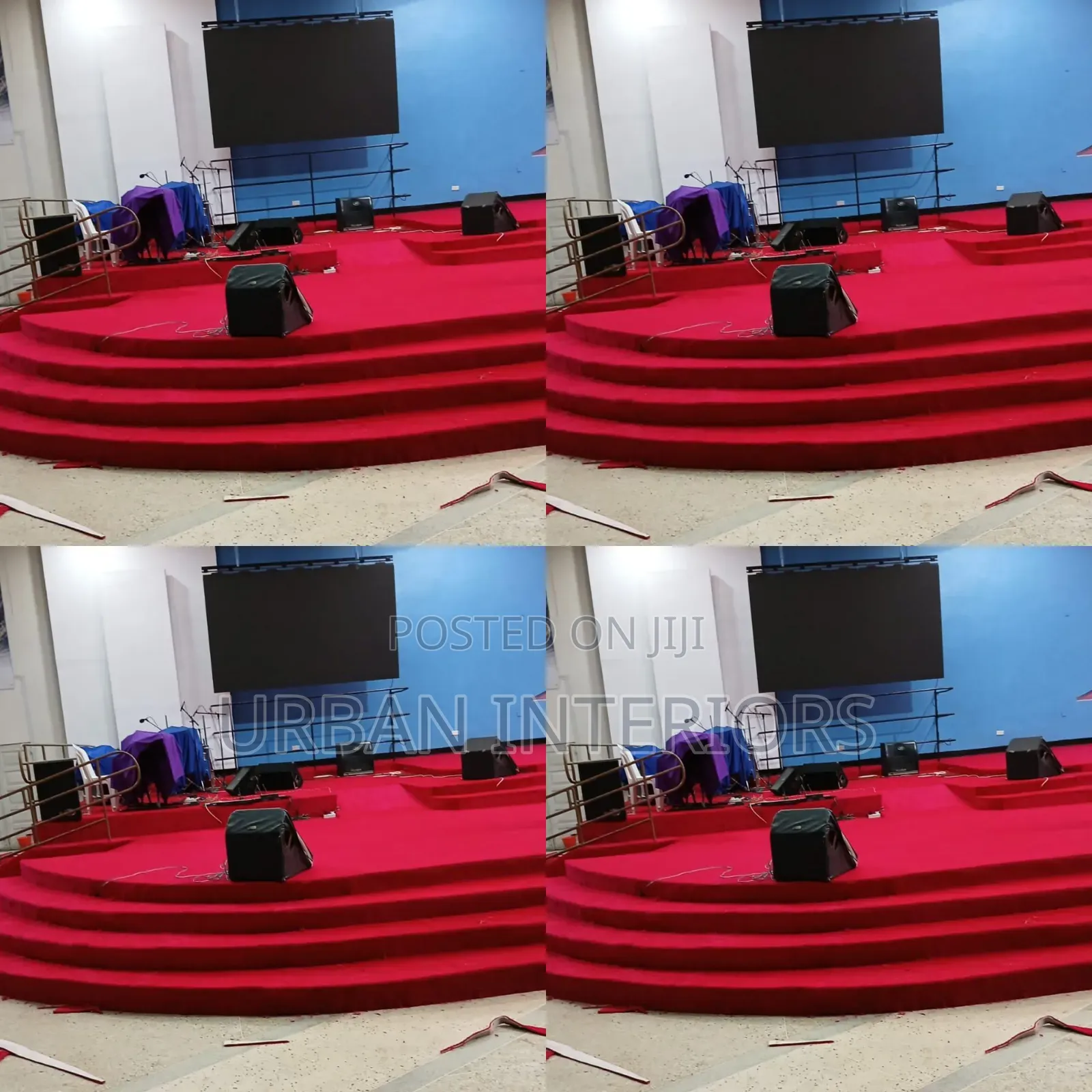 Red Delta Altar Carpets. 4mm Thickness
