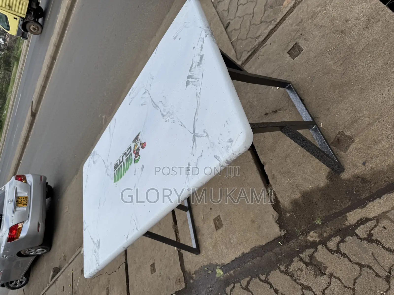 Restaurant And Bar Tables Are White