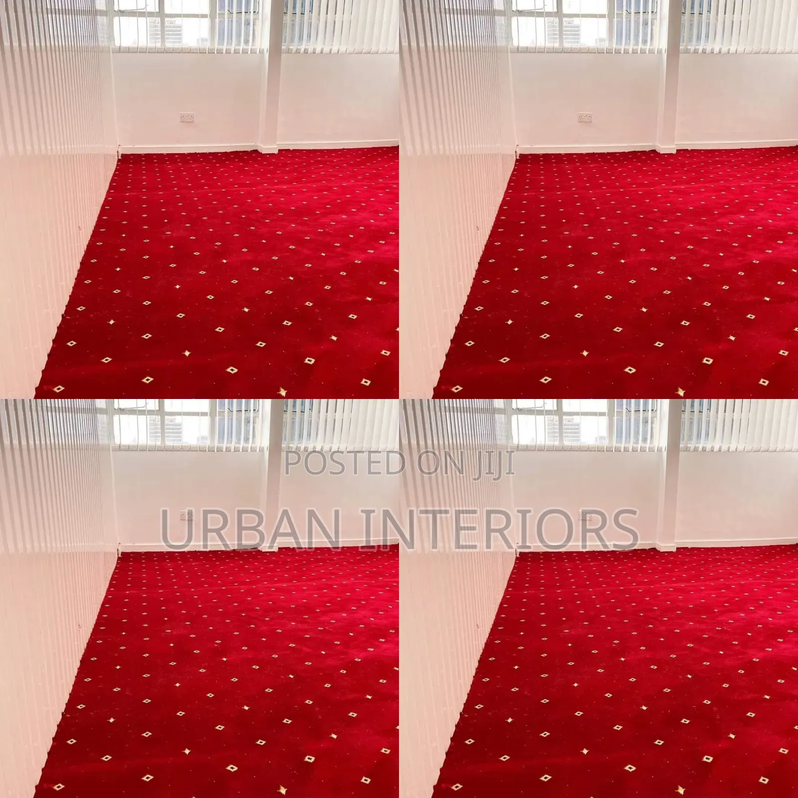 Wall to Wall Executive Carpets. Red Dotted Patterns