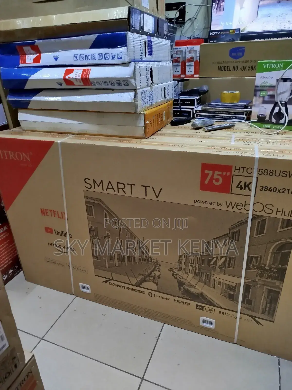 Vitron 75′′ Inch Smart HDR Webos Bluetooth, Dolby Audio
