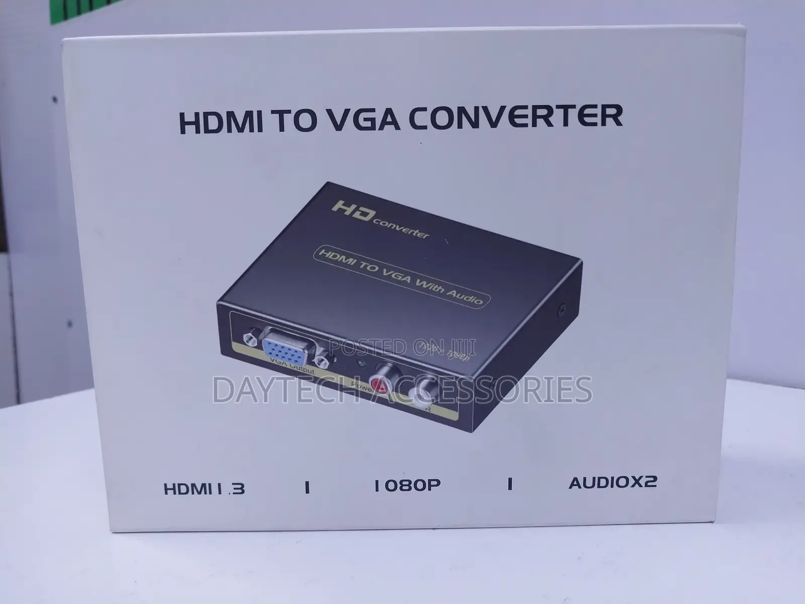 Powered Hdmi to Vga Converter/Adapter With Audio 3.5mm Port