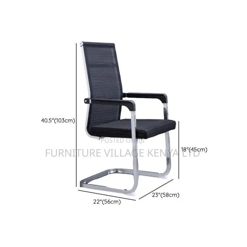 Office Guest Seats; Modish Ink Mesh Task Chair With Armrest