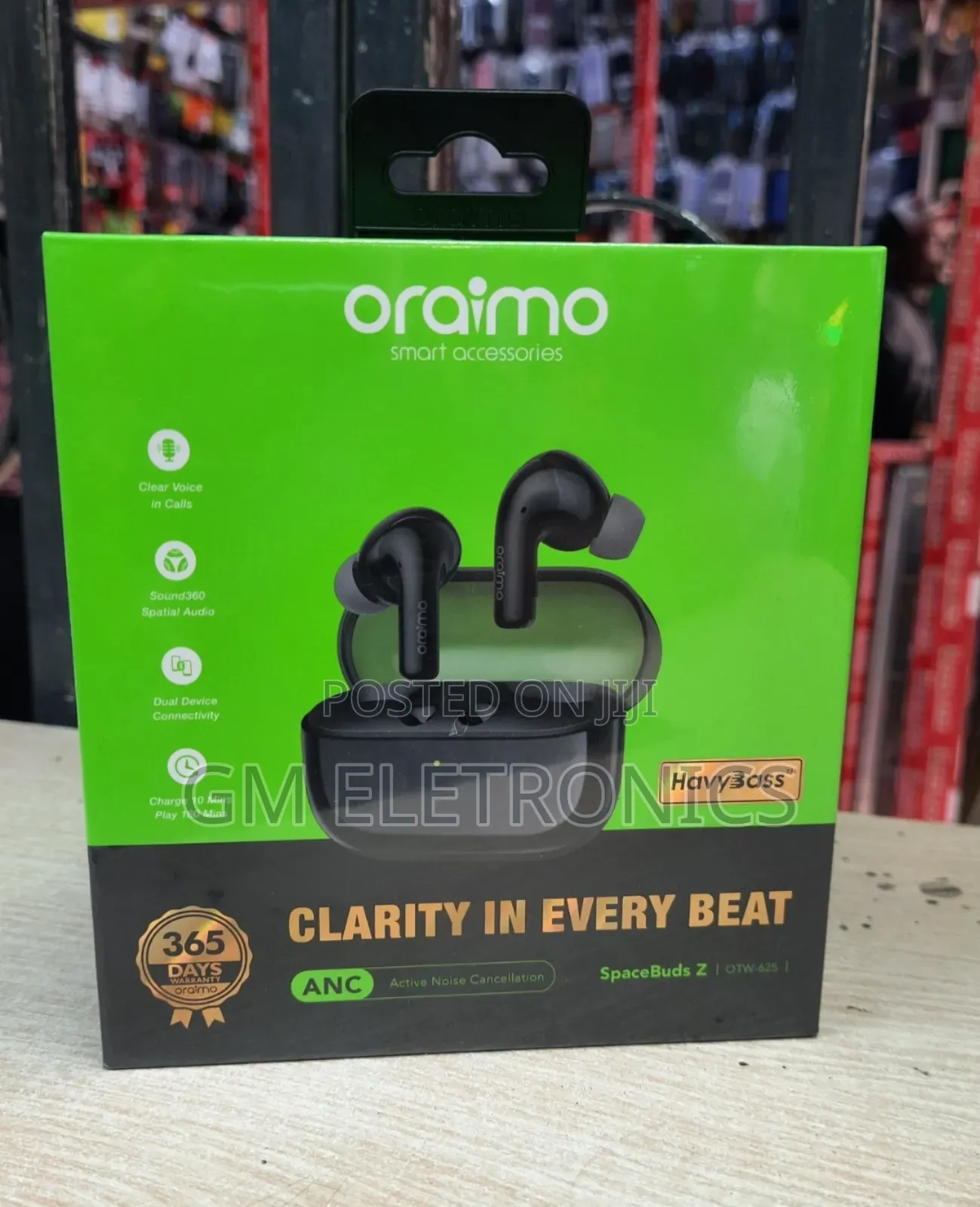 Original Oraimo Spacebuds Z Anc
Earbuds-Black