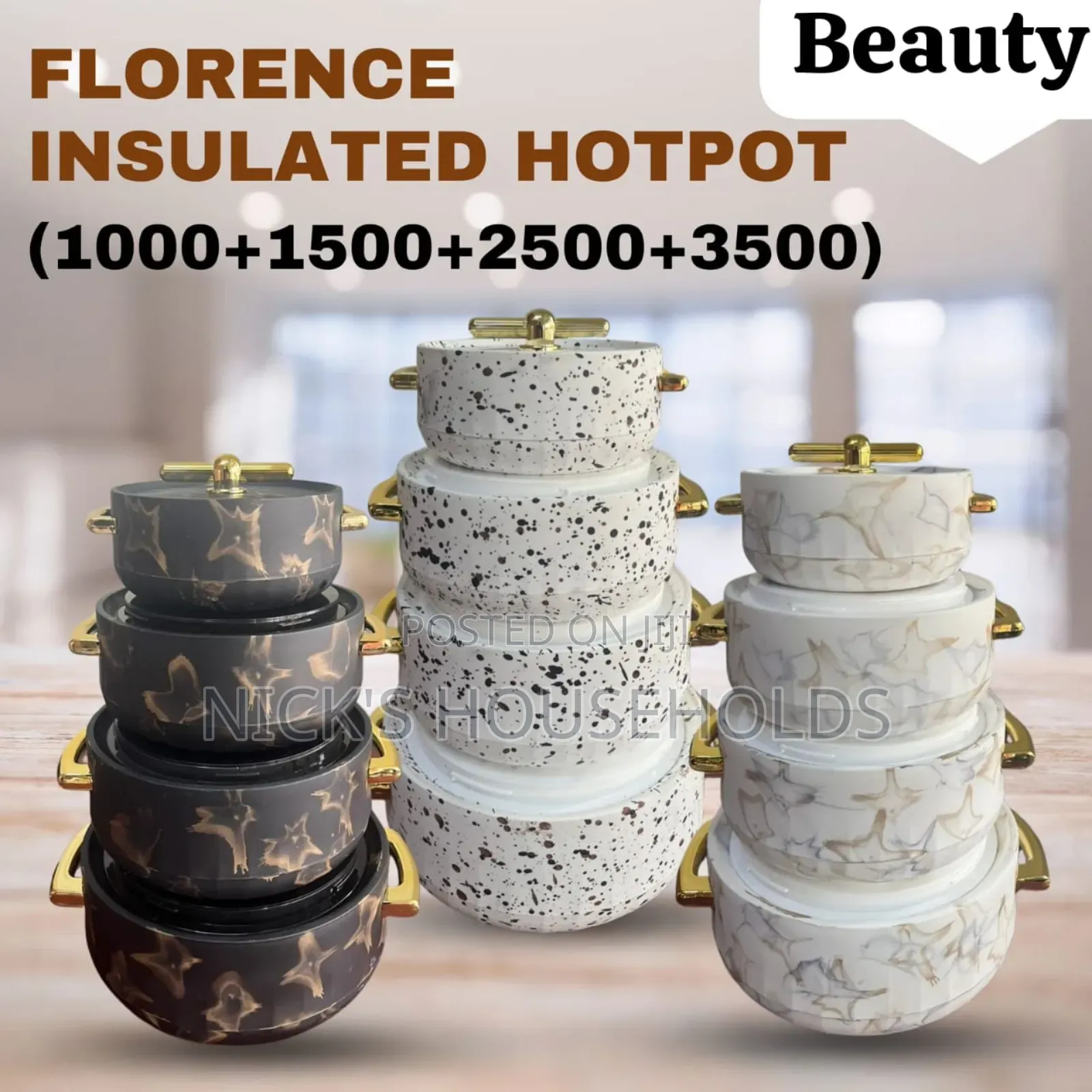 Florence Hotpots 
*4pcs Insulated Classy Hotpots
