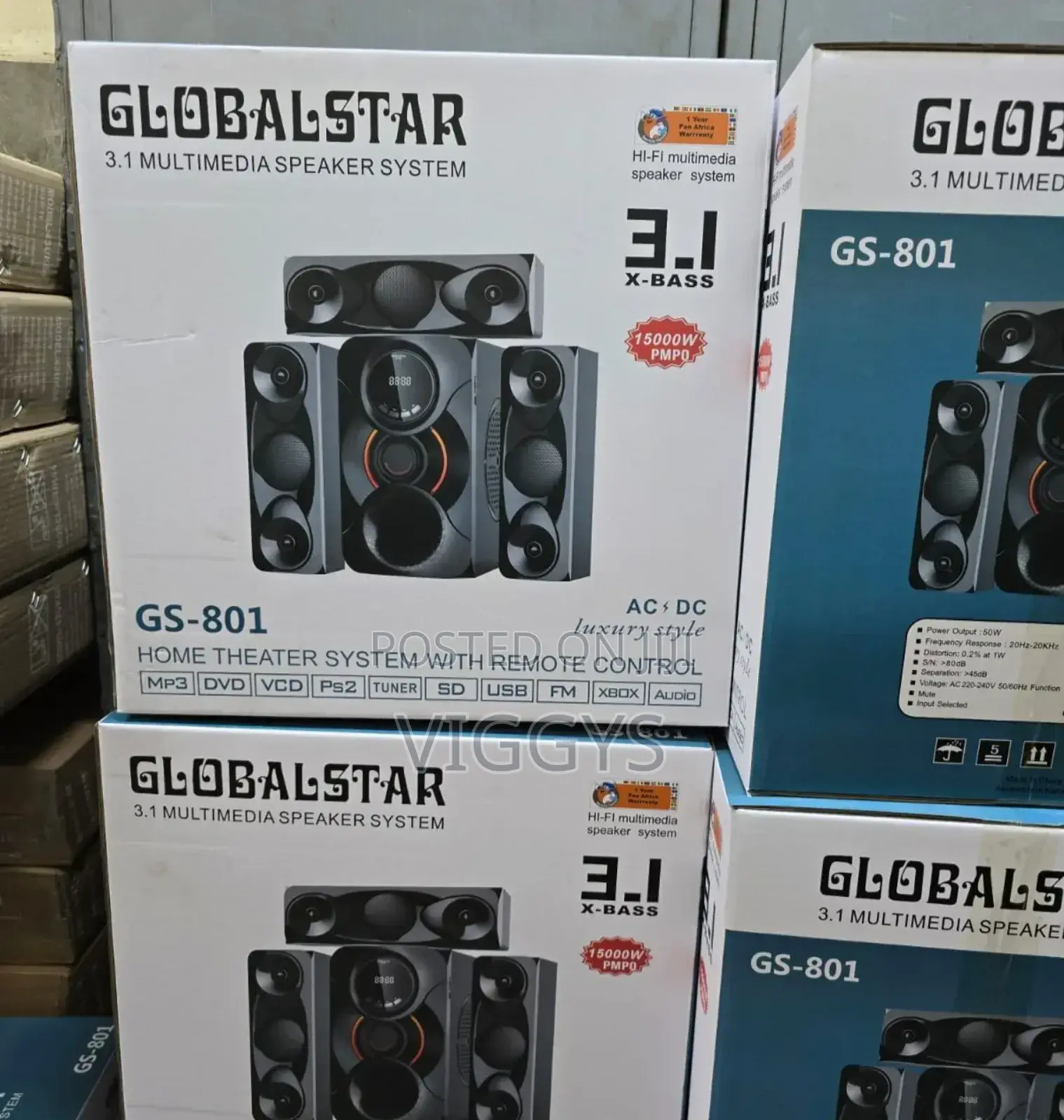 Globalstar Home Theater System With Remote Control Woofer