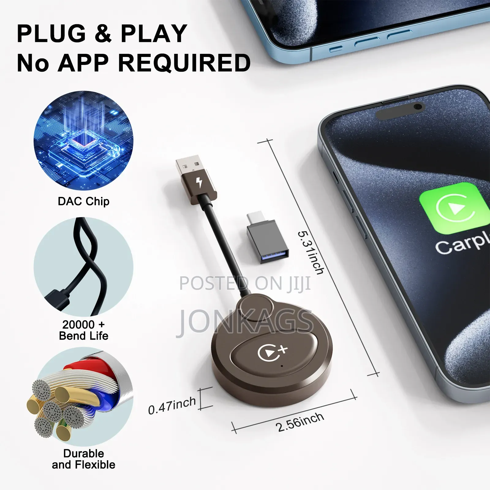 Wirless Carplay Adapter With Video Streaming
