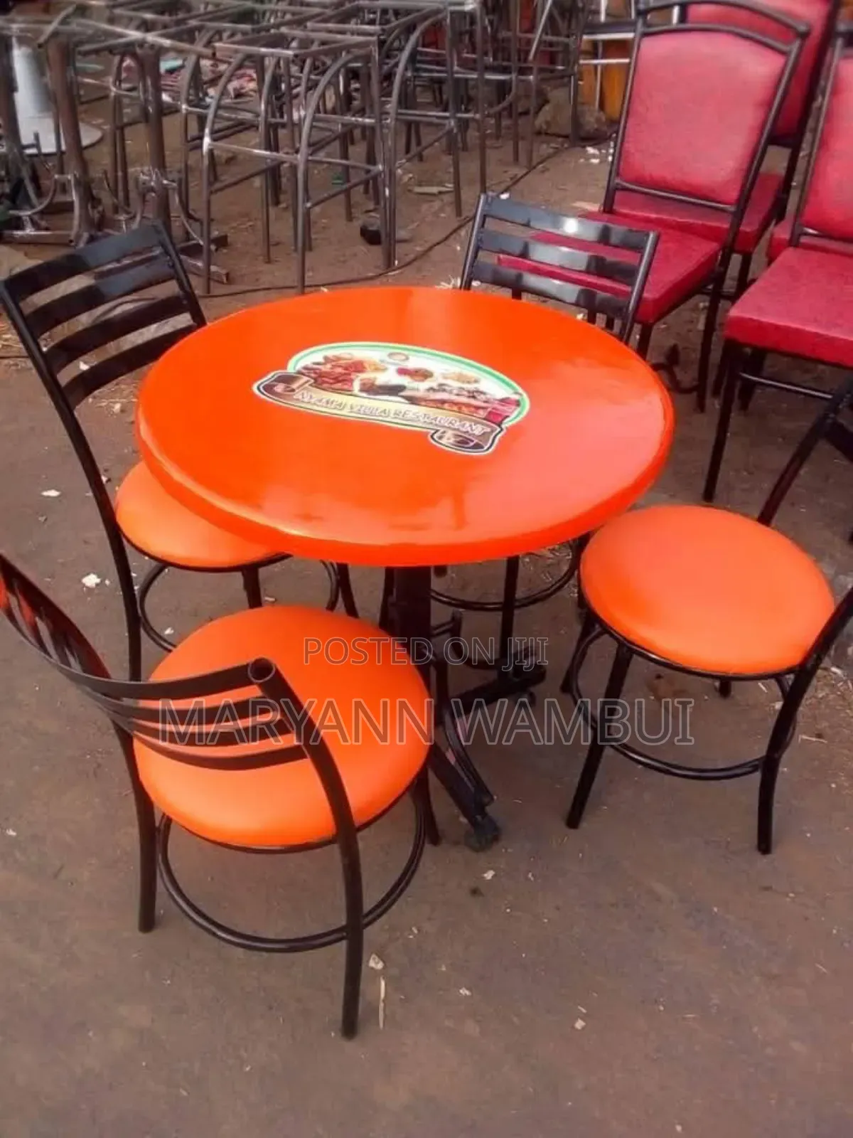 Orange Flat Chairs for Club and Hotel