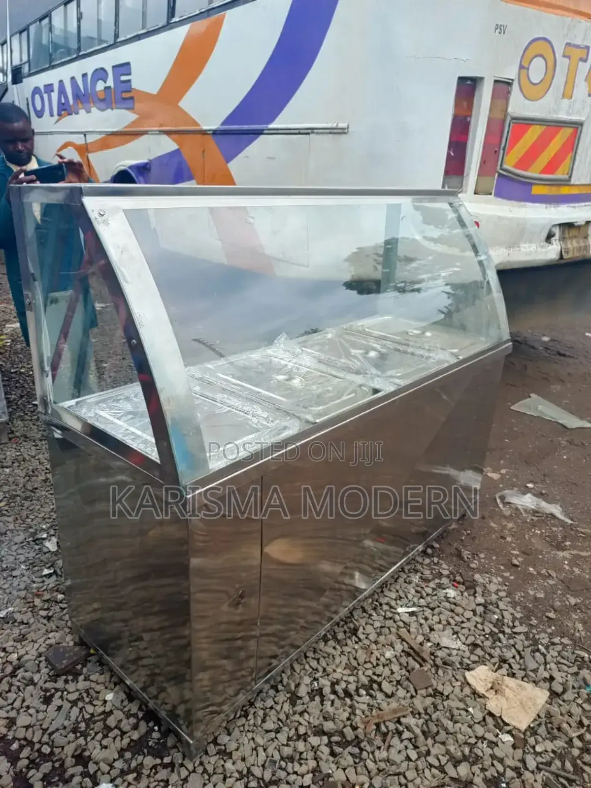 Stainless Steel Food Warmer With Sneeze Guard